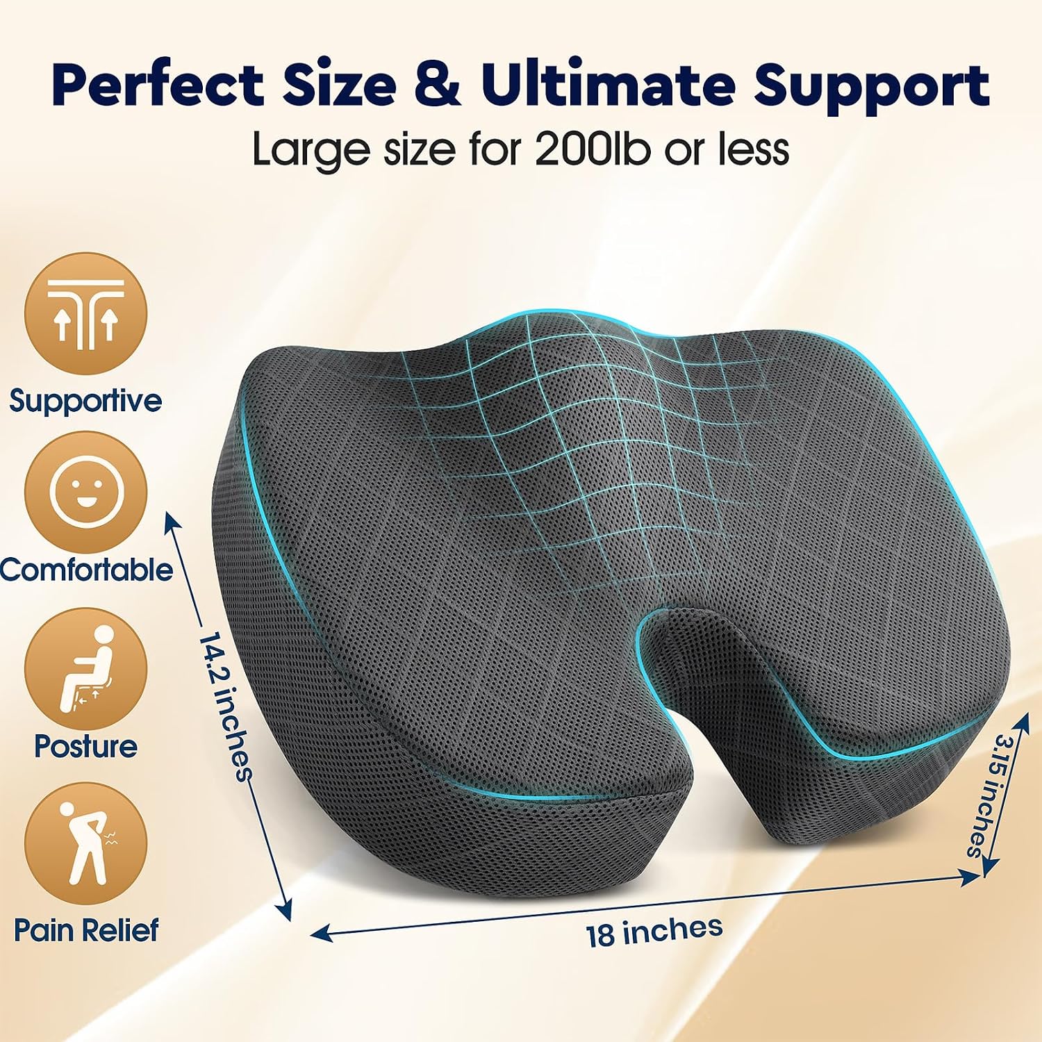 Memory Foam Seat Cushion